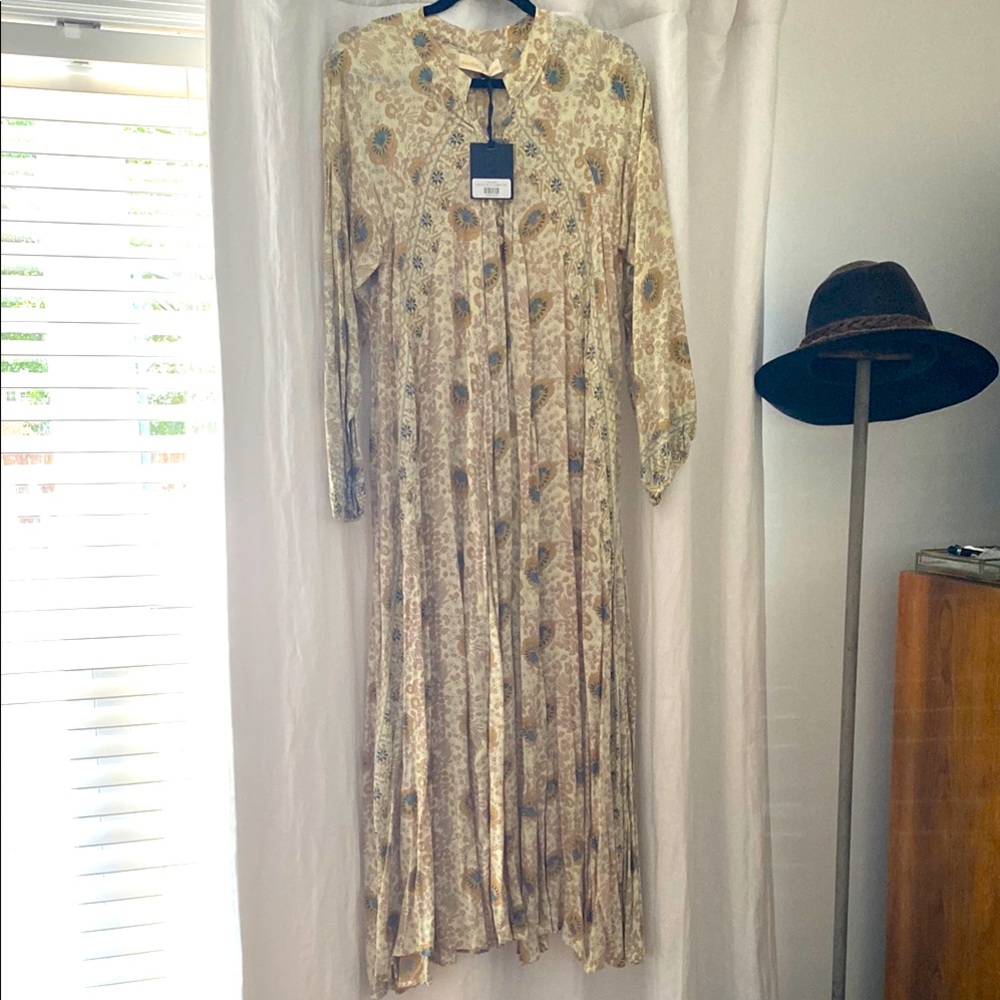 Natalie Martin Fiore Maxi Dress in Vintage Flowers Sand Small